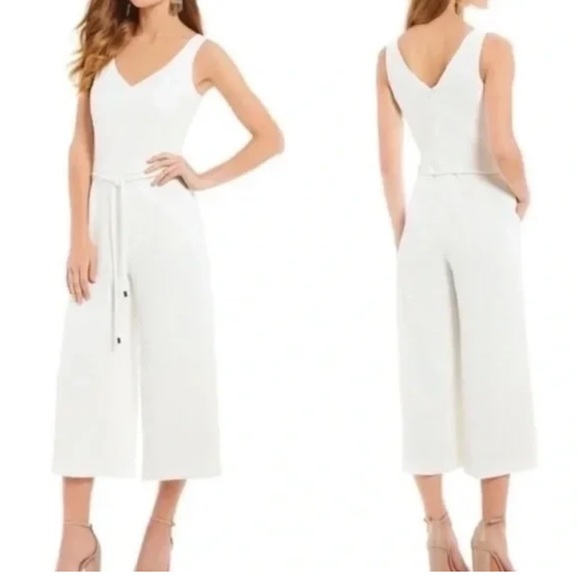 Trina Turk Deann Jumpsuit Wide Leg Crop - Picture 9 of 9